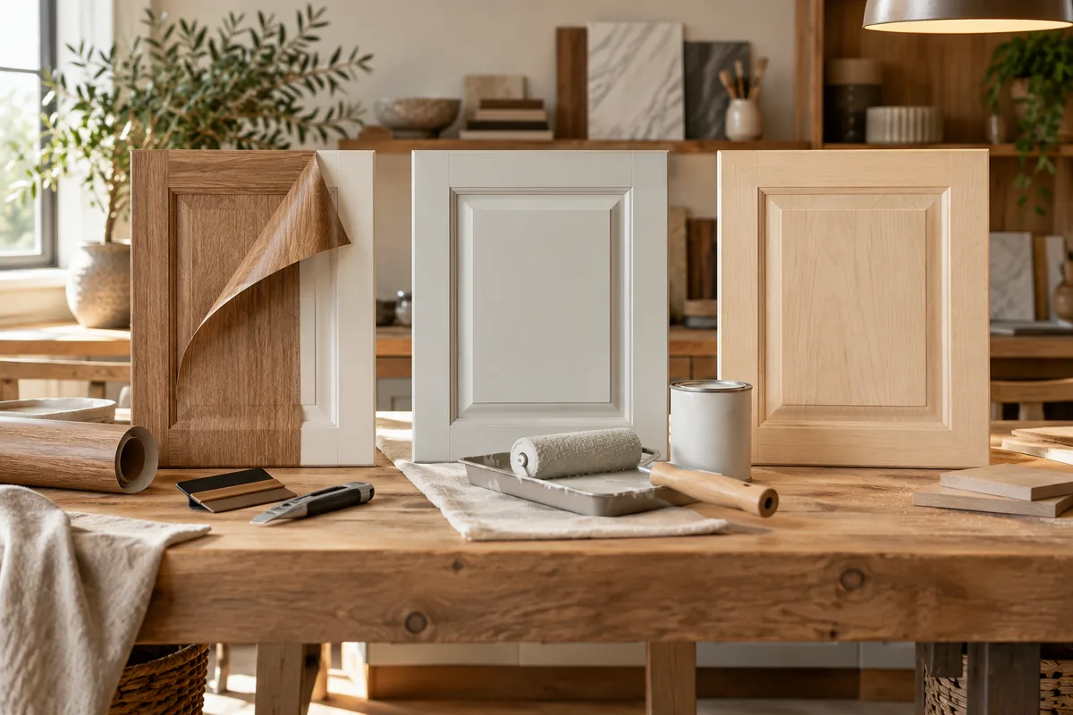 Illustration for Kitchen cabinets: wrap, repaint or replace?