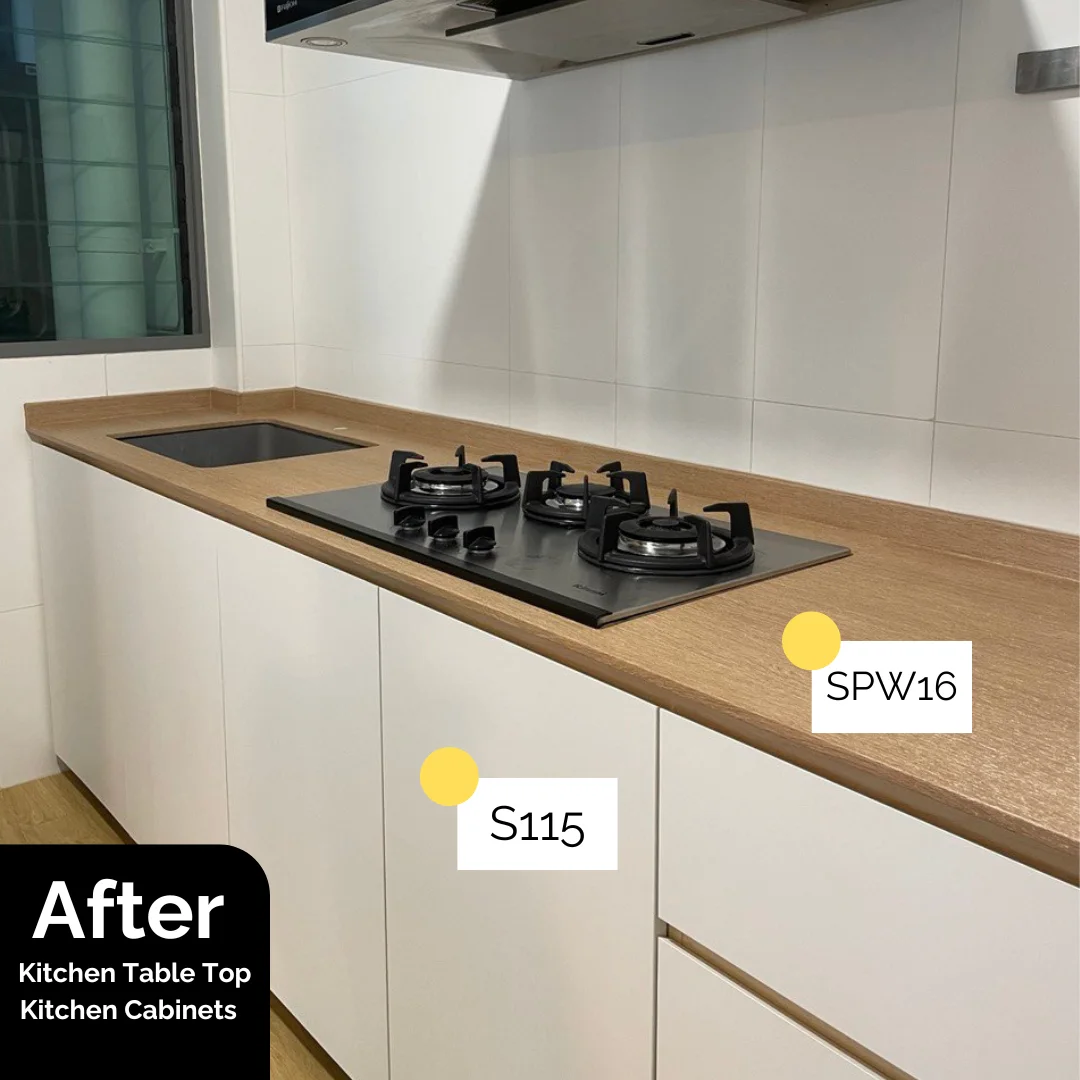 Kitchen cabinet wrapping project